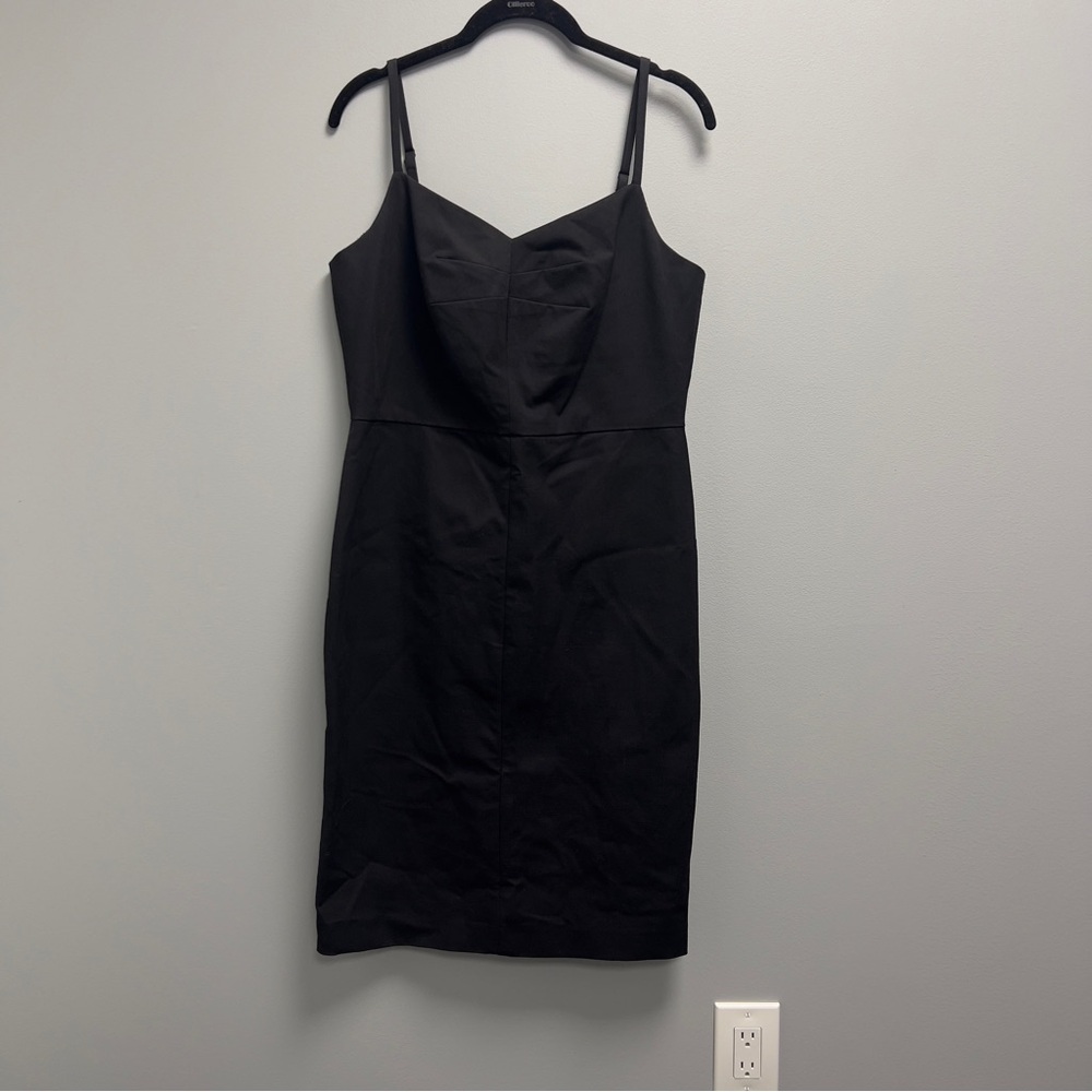 Banana Republic Women's 12 Black Cocktail Dress Sheath Sexy Cotton Blend